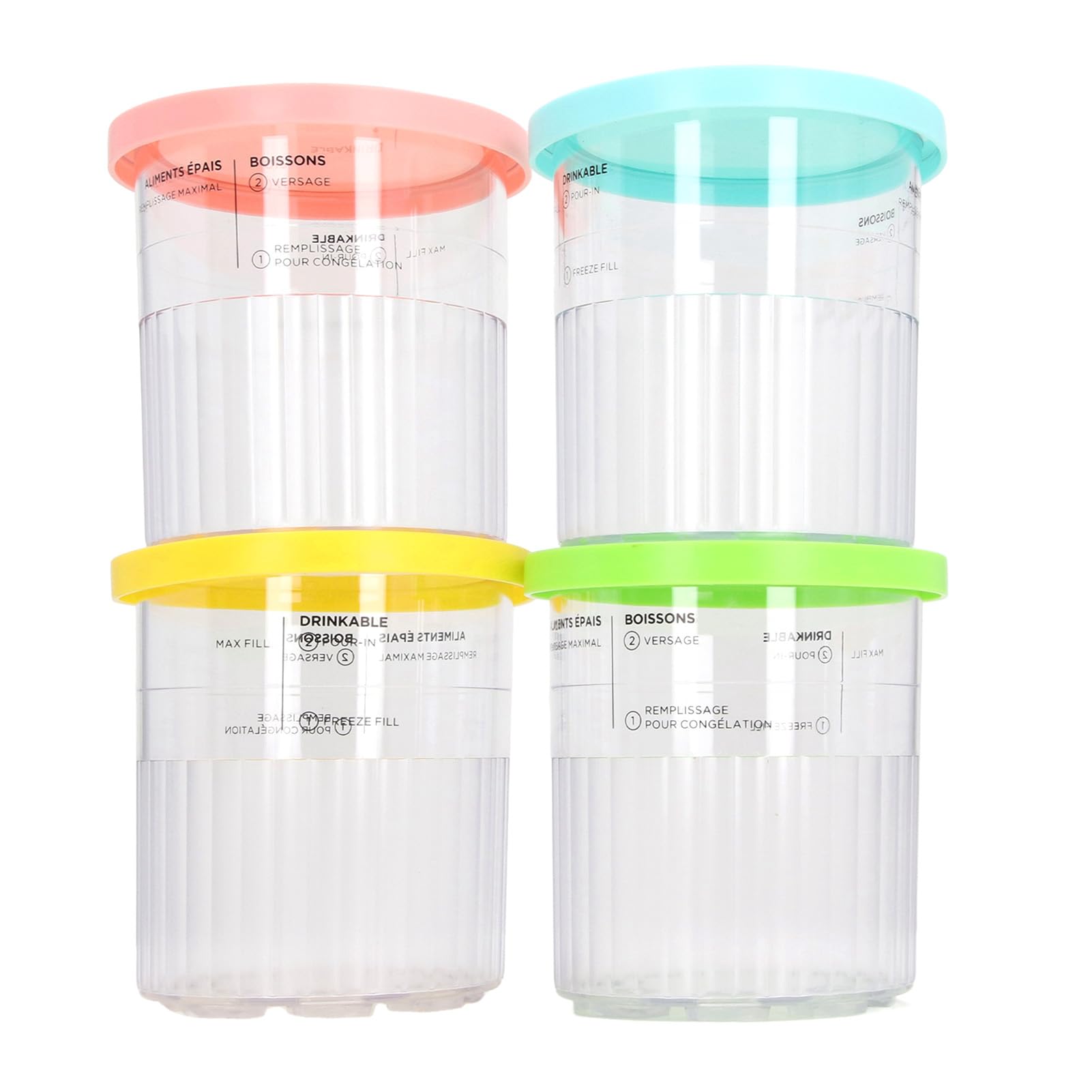 Récipients Crème Glacée Transparent Plastique Réutilisable pour Machine NC500