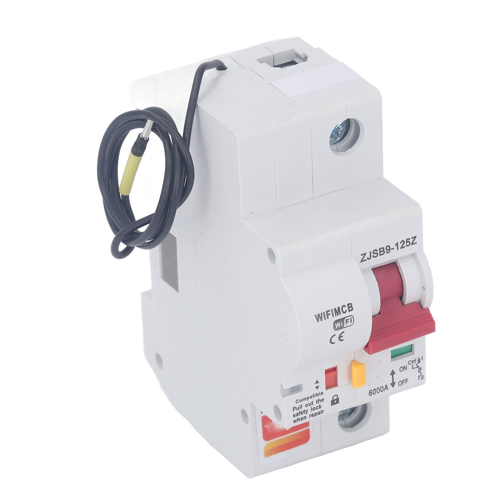 Generic Przerywacz WiFi Inteligentny Miniaturowy Przełącznik Zdalnego Sterowania 1P do Automatyki Domowej 80A Materiał Zmniejszający palność (220V)
