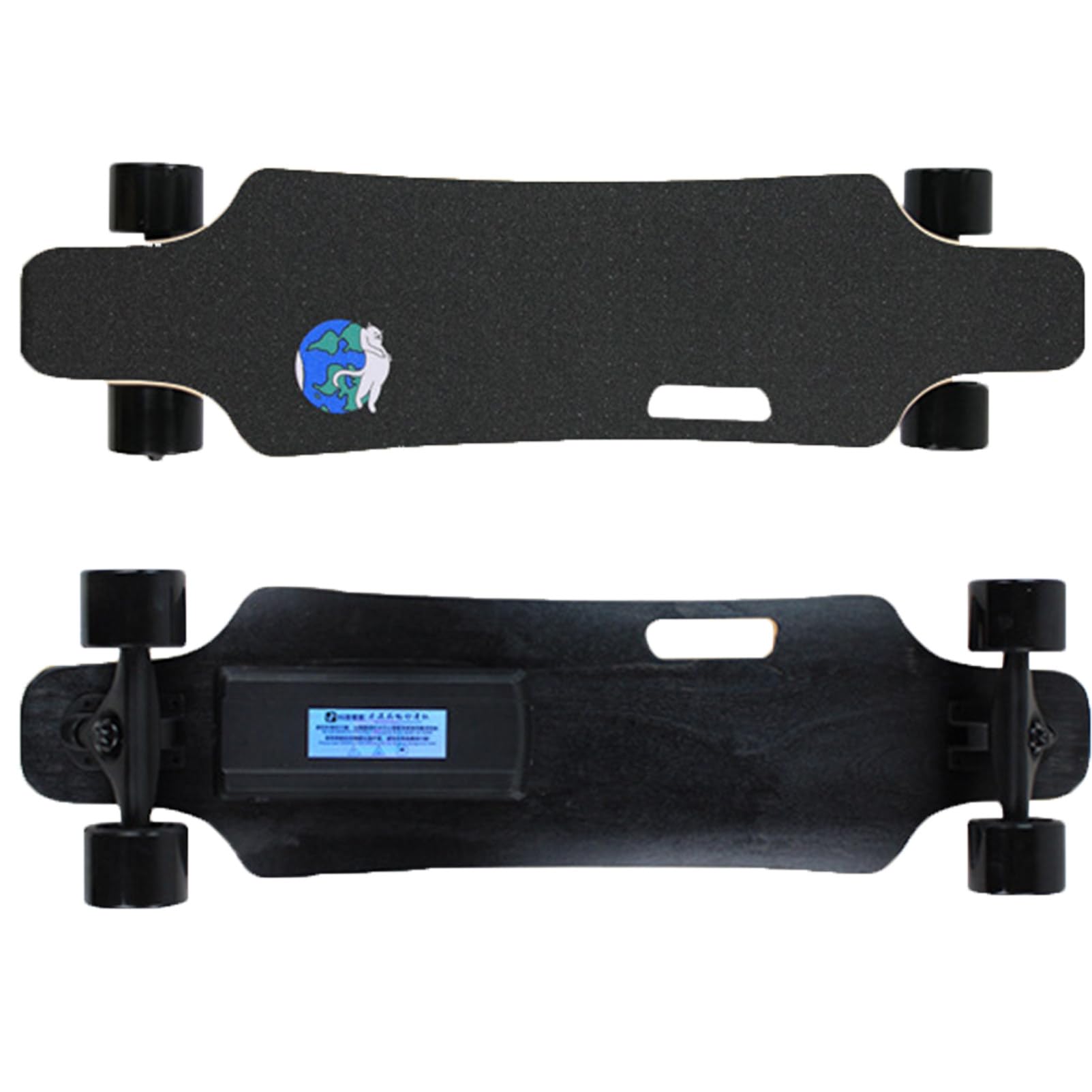 Pwekzxt A 83Cm Electric Skateboard,Motorized Board,Electric Longboard Skateboard,Electric Skateboard For Dults Nd Beginners,Easy Carry Handle Design, With 4-Speed Remote, Range 15Km
