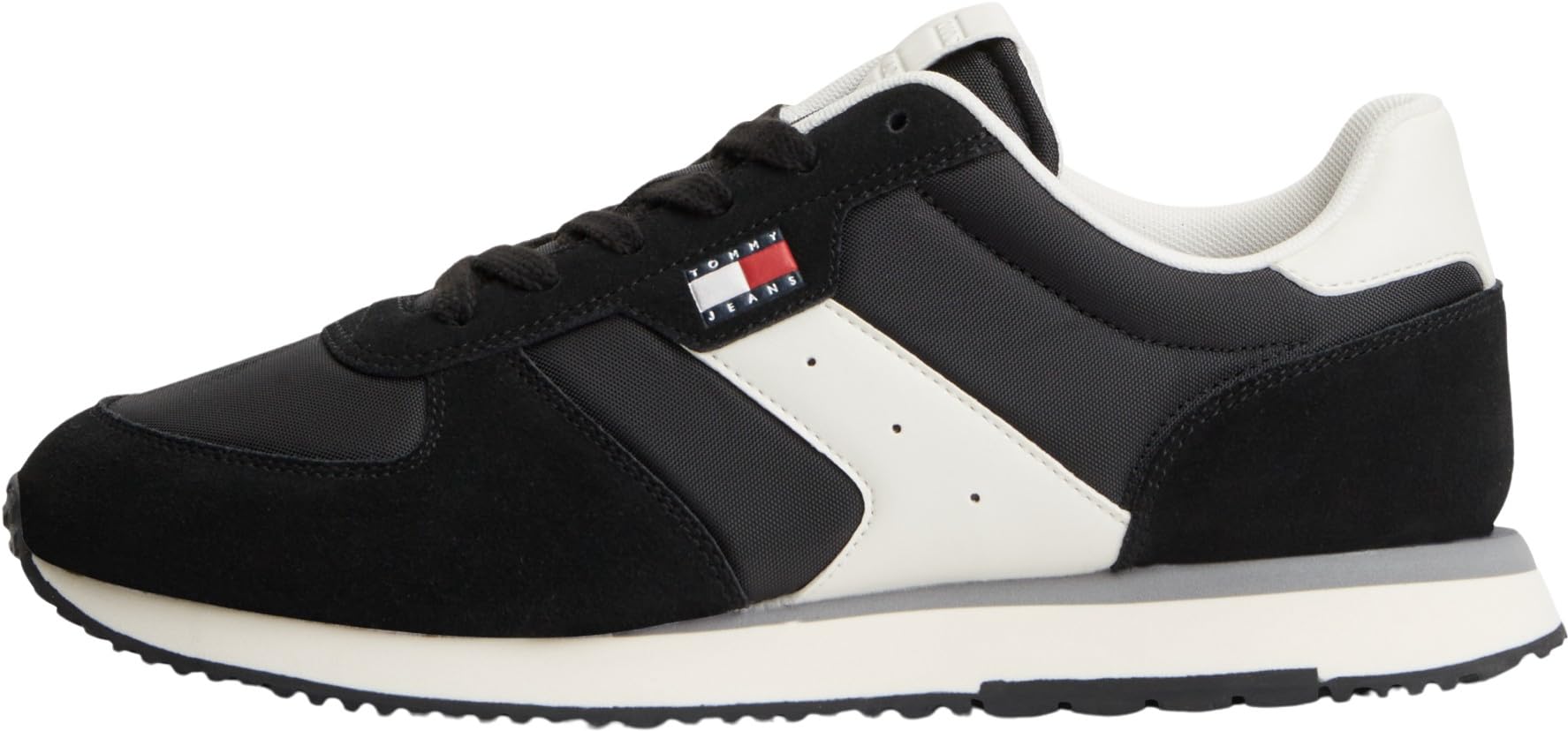 Tommy Jeans Men TJM Eva Runner Mix Material EM0EM01737 Low Top, Black, 10.5
