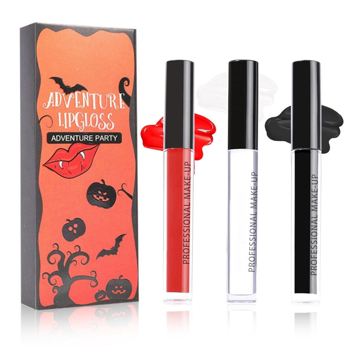 Lipstick Halloween Liquid Lipstick Long Lasting, Matte Lip Gloss Gift for Women Men Lip Stain Highly Pigmented Smudge-Proof
