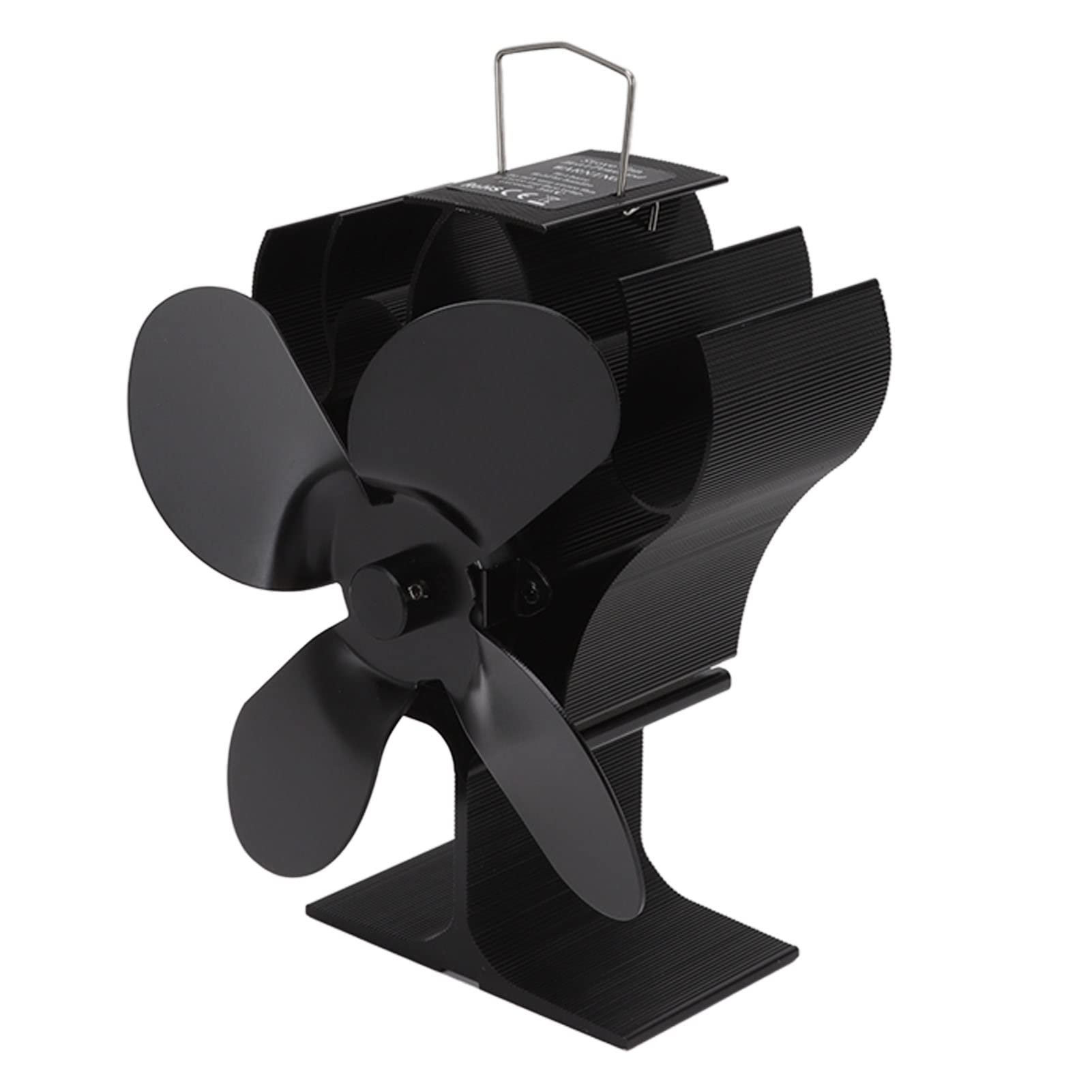 SIXRUN Ventilatore Termoelettrico per Stufe a Legna, Pellet e Gas, 1400 Giri/min, Auto Start, Eco Friendly, Alluminio, Senza Elettricità