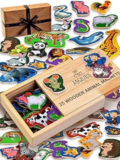 Jaques of London Animal Magnets for Kids | Animal Fridge Magnets for Kids | Wooden Kids Fridge Magnets | Since 1795