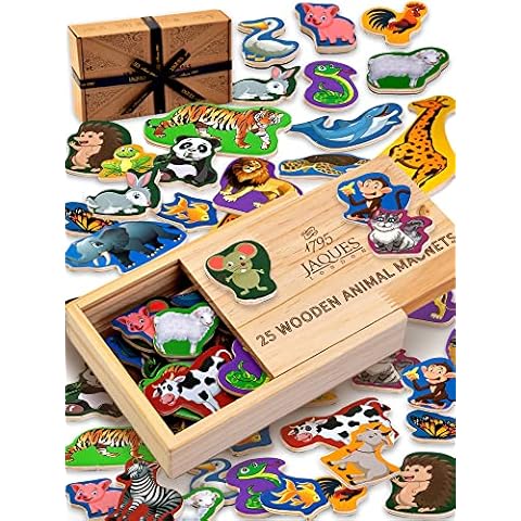 Jaques of London Animal Magnets for Kids | Animal Fridge Magnets for Kids | Wooden Kids Fridge Magnets | Since 1795 Cover