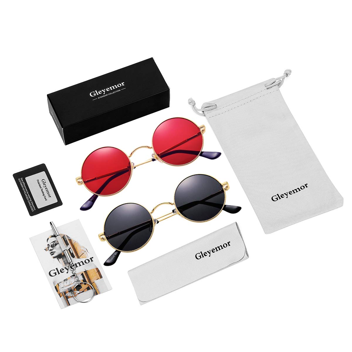 John Lennon Glasses Gleyemor Polarized Round Sunglasses For Men