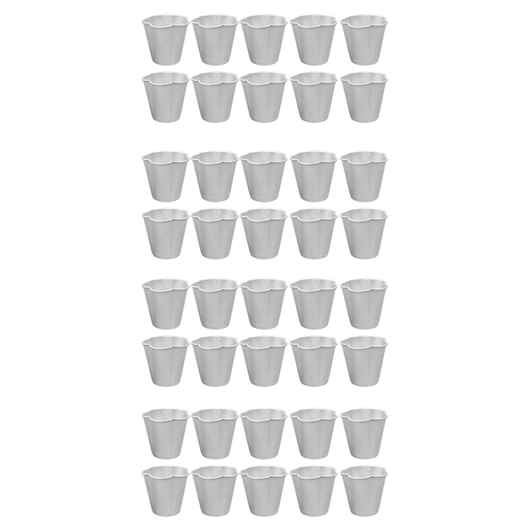 Hndhbfgrt 40Pcs Five-Petaled Flower Shape Aluminium Alloy Egg Tarts Molds Mousse Cake Mold Diy Jelly Pudding Moulds