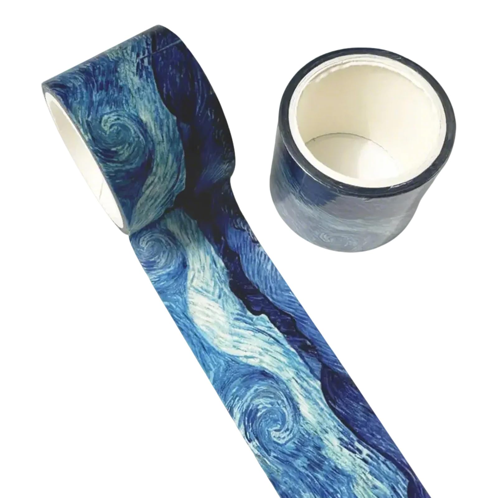 Xjdzineq Oil Painting Pattern Tape for Art Craft 30mm Wide Scrapbooking Aesthetic Masking for Journal Album Packaging Journal