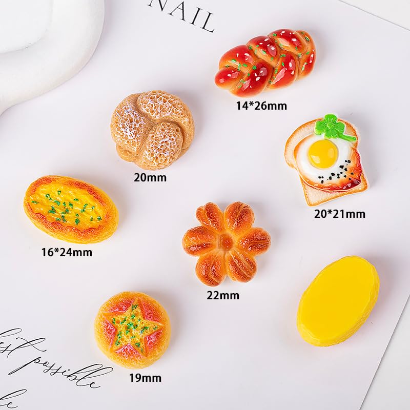 40 Pcs Fake Mini Bread for DIY Project Artificial Food Display Breads Realistic Toast Bread Simulation Model for Home Kitchen Decoration Photo Props