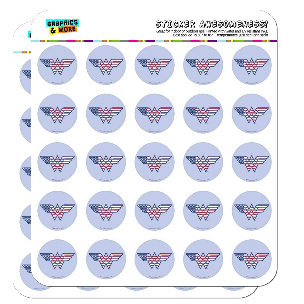 Wonder Woman USA American Flag Logo Planner Calendar Scrapbooking Crafting Stickers