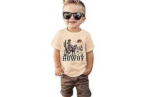 Toddler Baby Boy Howdy Shirt: Vintage Cowboy Western Graphic Tee