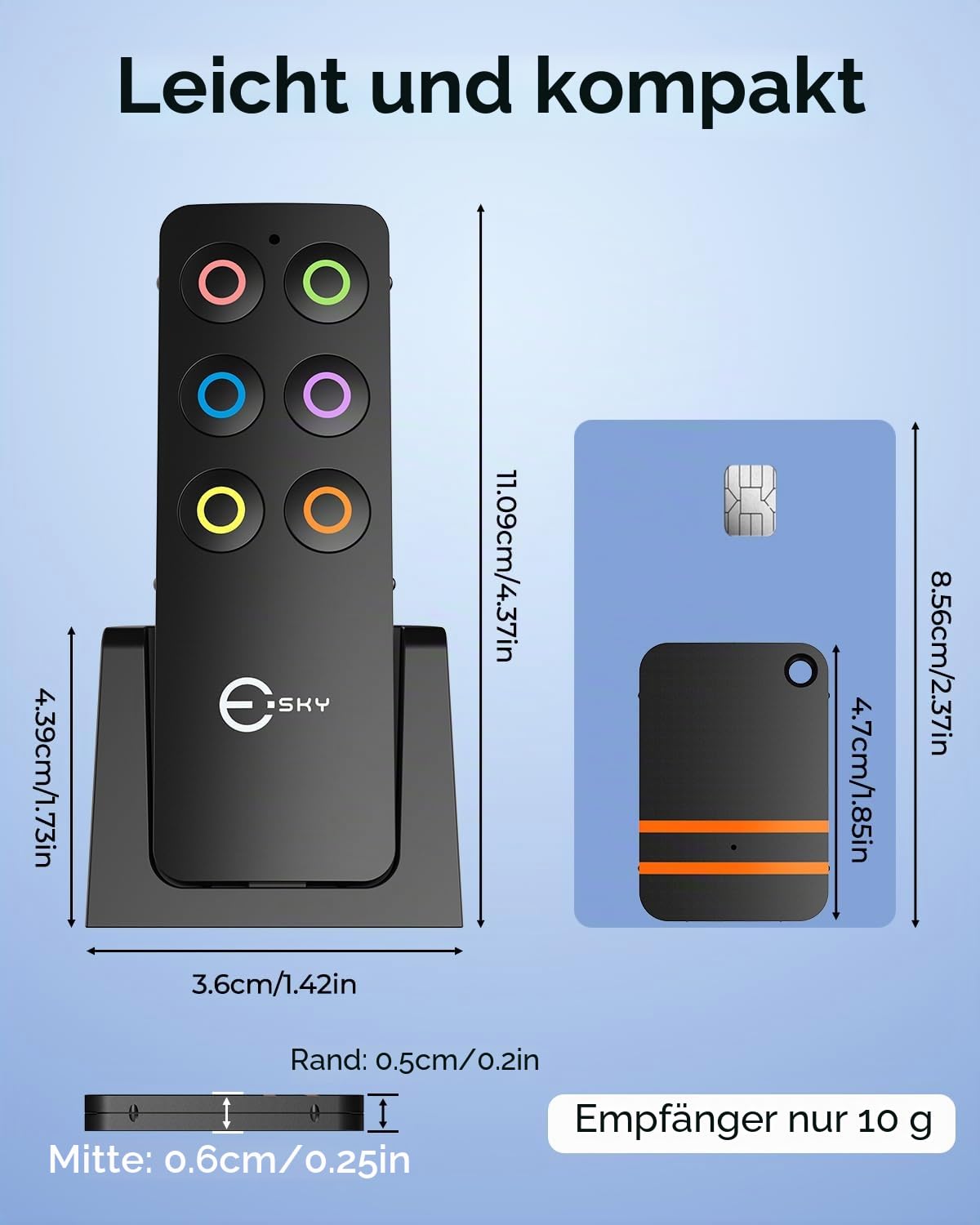 Esky Schlüsselfinder, Key Finder Schlüsselfinder Pfeifen mit 6 Empfängern Schlüsselpiepser Schlüsselsucher für Schlüssel, Brieftasche, Telefon und Haustier-Tracker Geschenke für Eltern