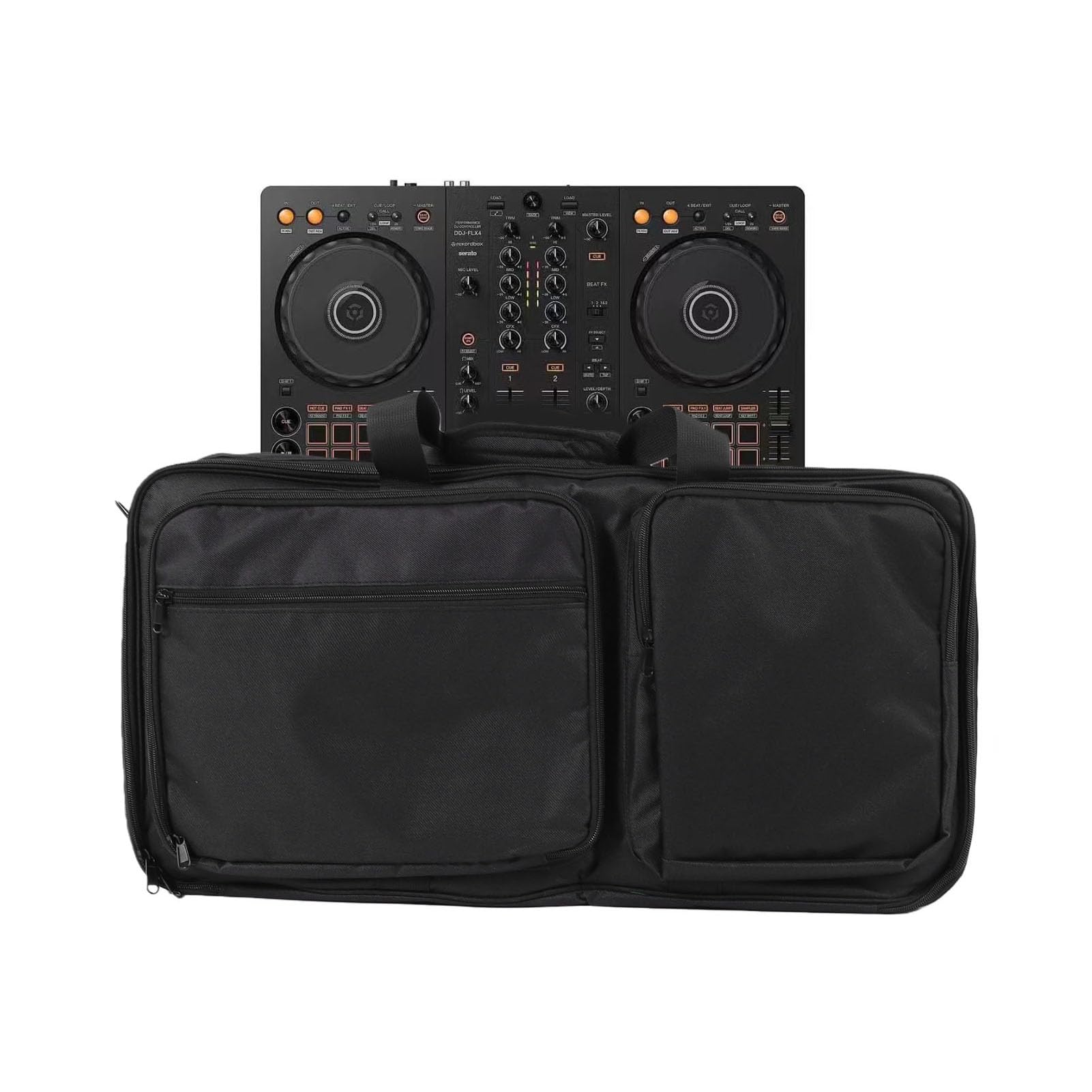 XUMIUZIY Torba do Przechowywania Kontrolera DJ dla DDJ FLX4 DDJSB3 DDJRB |Etui Podróżne z Zielonym Paskiem na ramię do Sprzętu DJ-skiego DDJ400