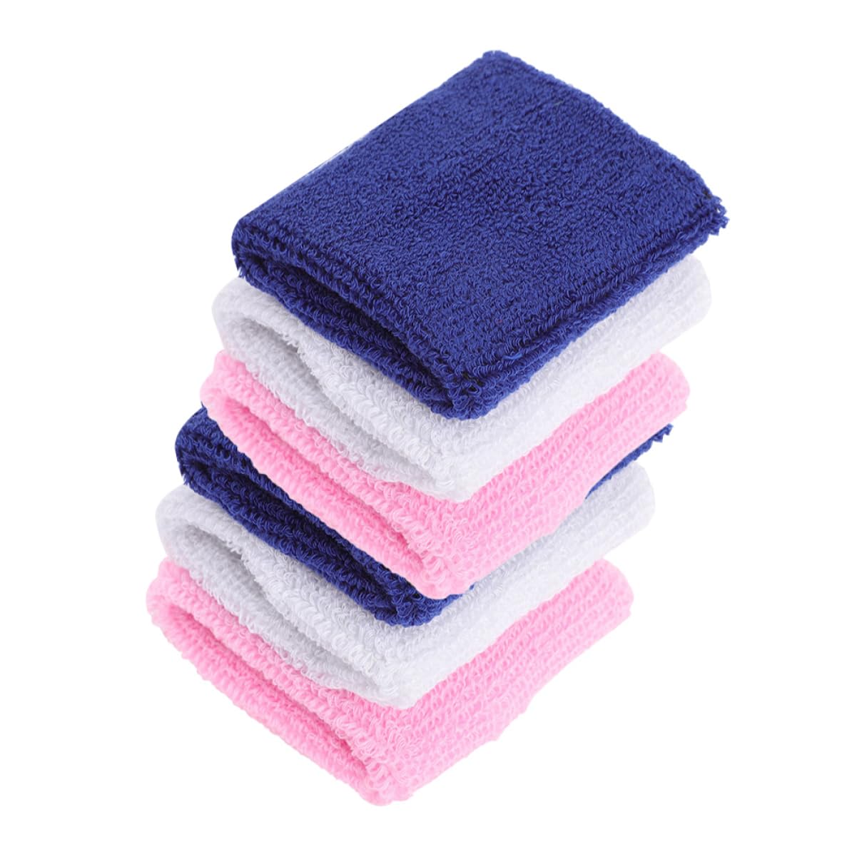 KICHOUSE 6pcs Sports Wristbands for Teens Elastic Sweat Absorbing Wrist Protectors Durable Wrist Covers for Running Tennis Fitness