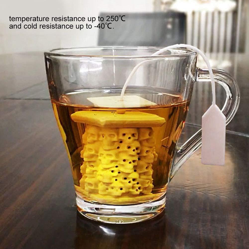 Skull Head Shaped Silicone Tea Infuser | Detachable Filter Strainer For Loose Leaf Tea, Heat Resistant, Gray - View #11