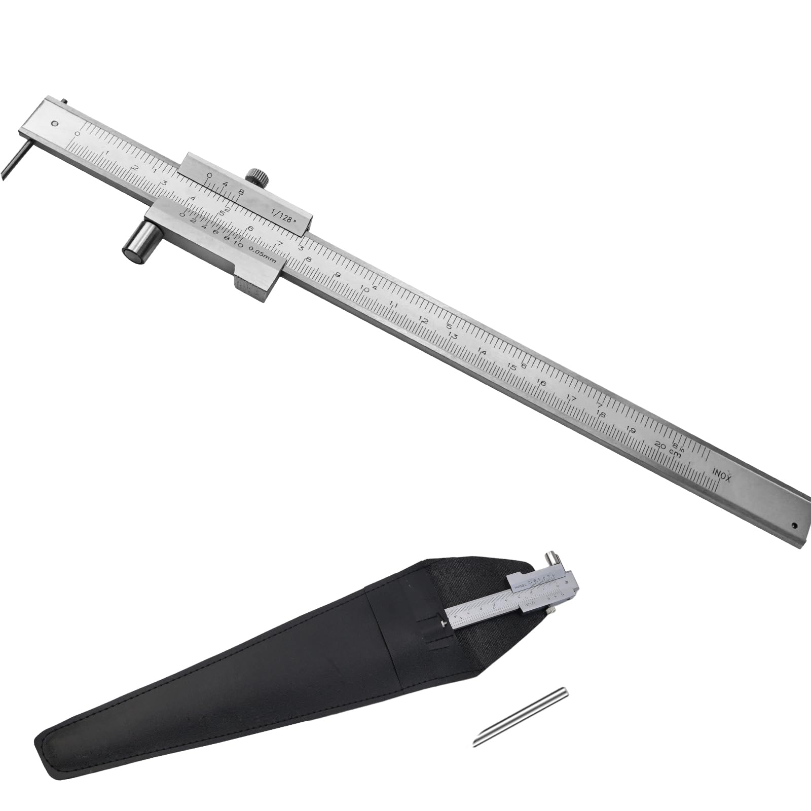 Outils de marquage en acier inoxydable Pied à coulisse parallèle croisé 0-20 cm Lecture métrique impériale