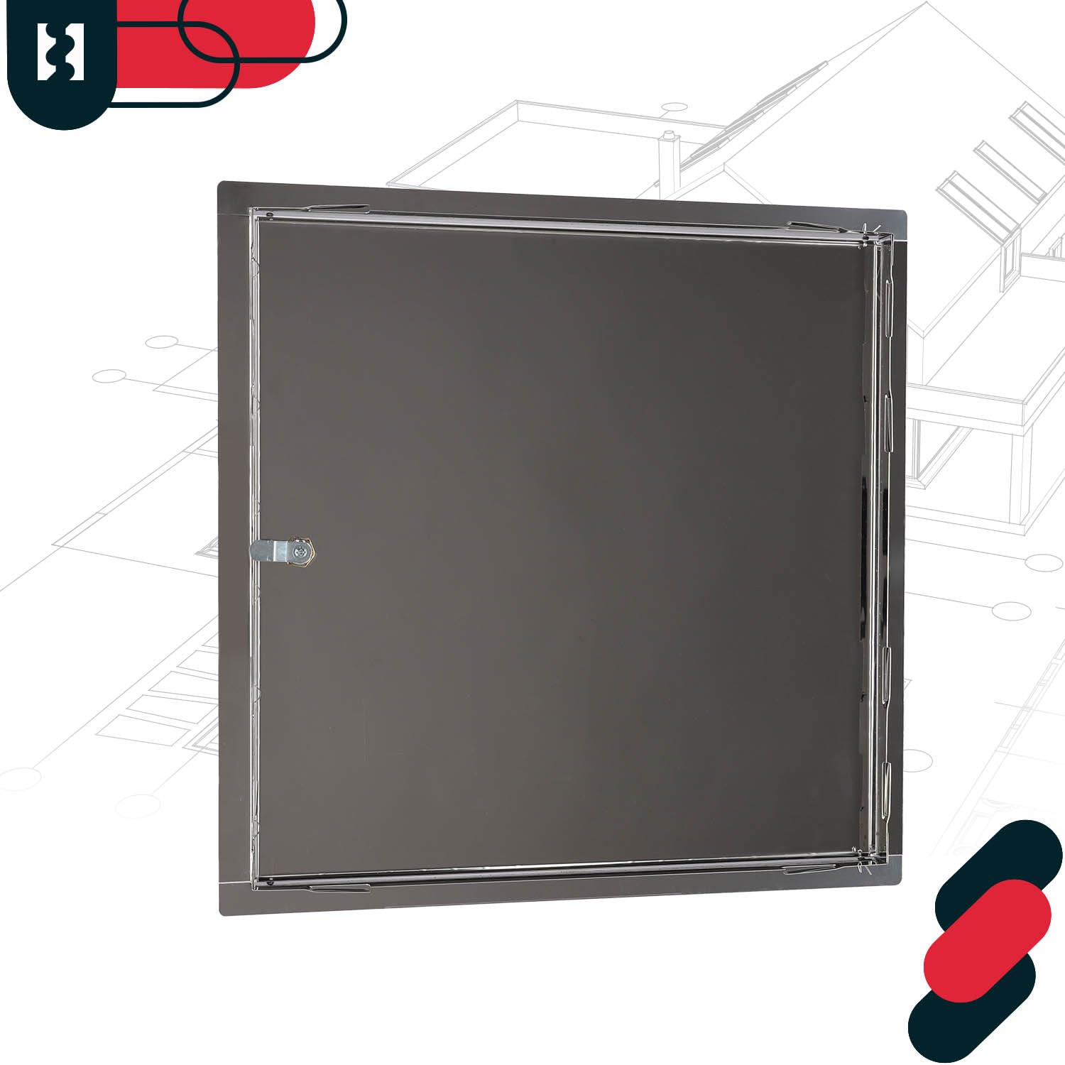 KOTARBAU® Sportello ispezione 60 x 60 cm con chiave In acciaio inox Sportello di manutenzione sportelli cartongesso