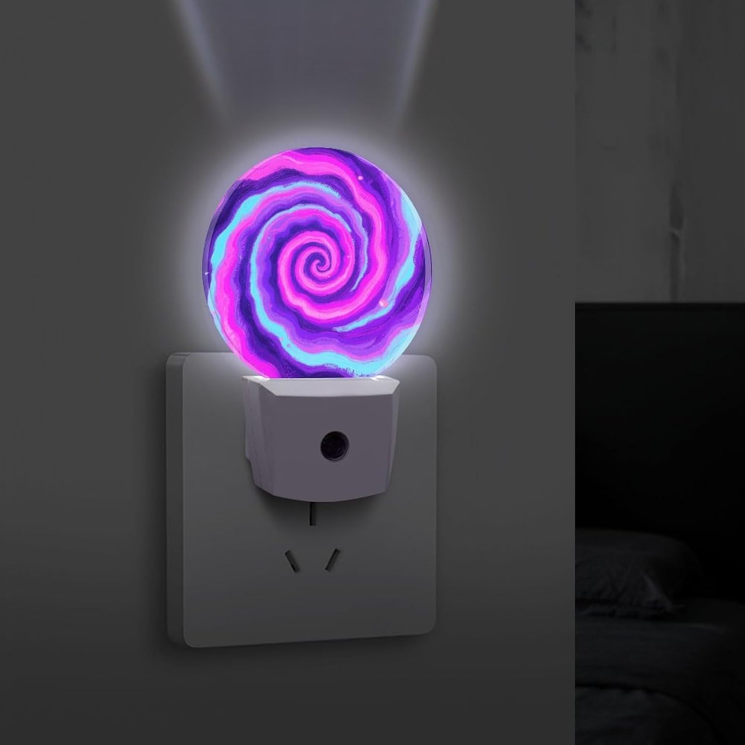 Purple - Pink Vortex Plug-in LED Nightlight Wall Night Light image 4