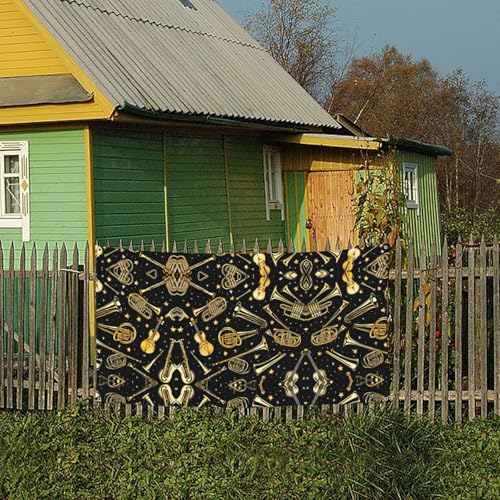 MINDBBDFJ Musical Instruments Print Banners And Signs For Outdoor/Indoor,Personalized Banner Customizable Parties Halloween Banner (180x90cm)4