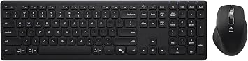Wireless Keyboard and Mouse Combo, Multi-Device, Silent Black