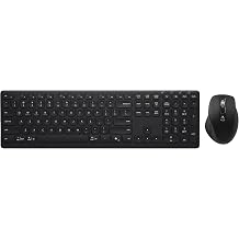 Wireless Keyboard and Mouse Combo, Multi-Device, Silent Black
