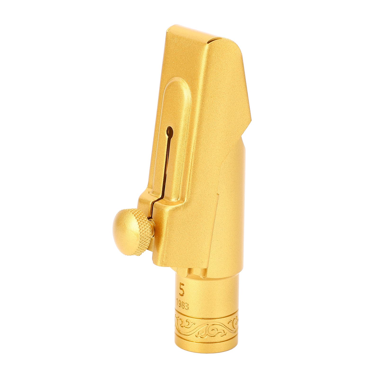 Bocchino per Sassofono Contralto, Bocchino in Ottone Metallico Tipo Slide, per Sassofono con Cappuccio Imbottito, Ideale per Principianti e Studenti di 5C