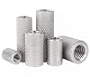 M12 Knurled Longer Threaded Thumb Cylinder Nuts Stainless Steel 4 PCS M12 Knurled Long Thread Female-Female Standoff 4 PCS Spaces with Thread Round Couplings M12 x 40 mm