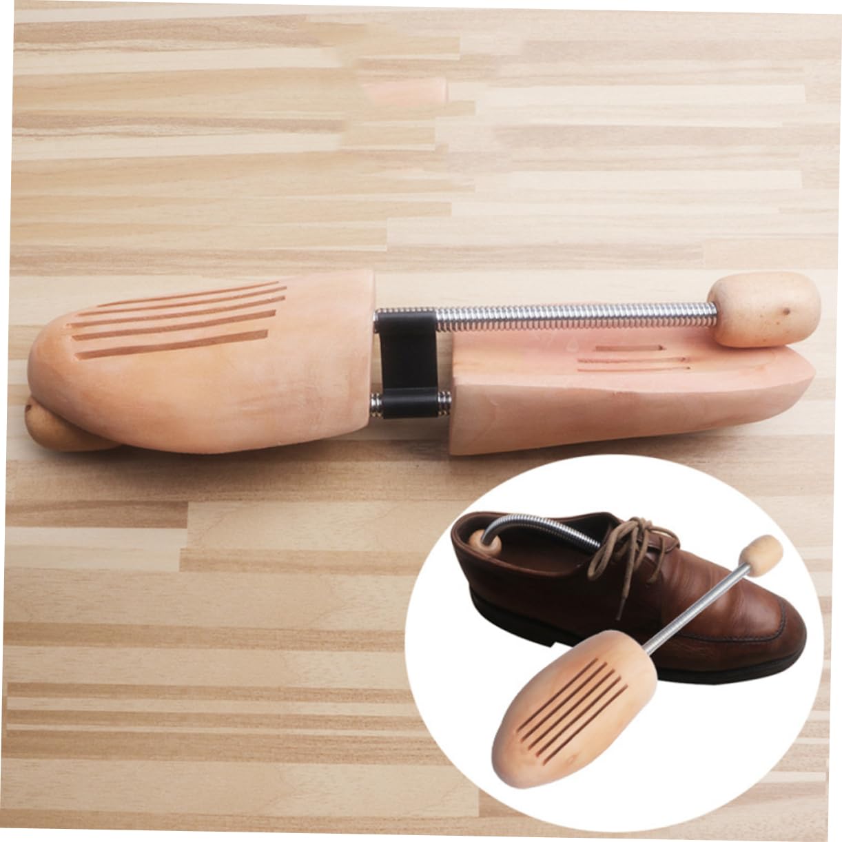TOPBATHY 4paia Tendiscarpe in Legno Regolabili Per Uomo e Donna Forma Per Scarpe Professionale Fermascarpe Allargatore Per Scarpe