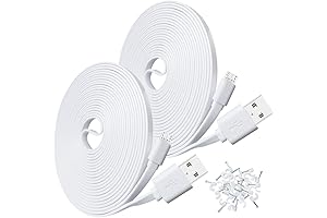 2-Pack Micro USB Cable Flat - Power Extension Cable for WyzeCam