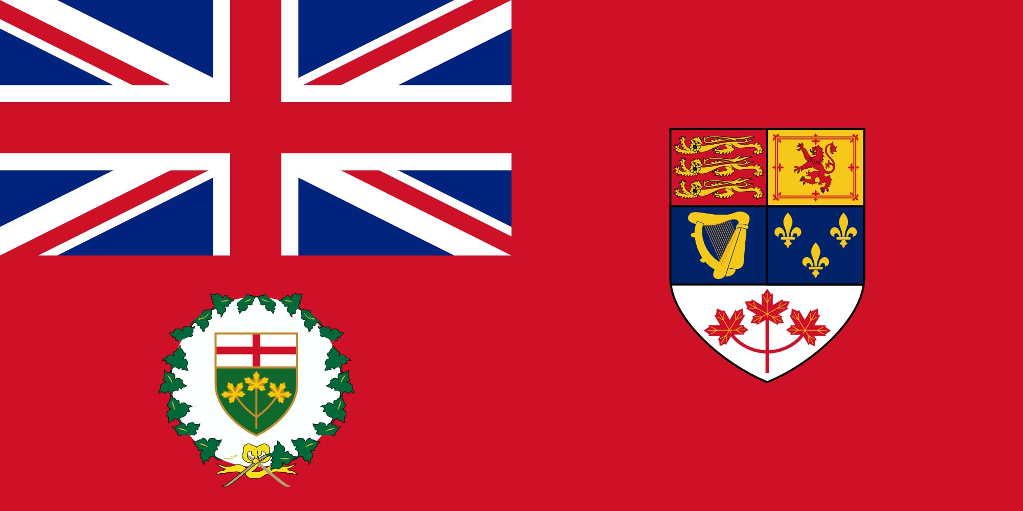 Drapeau XL Lieutenant-gouverneur de Ontario 1959-1965 grand pavillon historique Canada