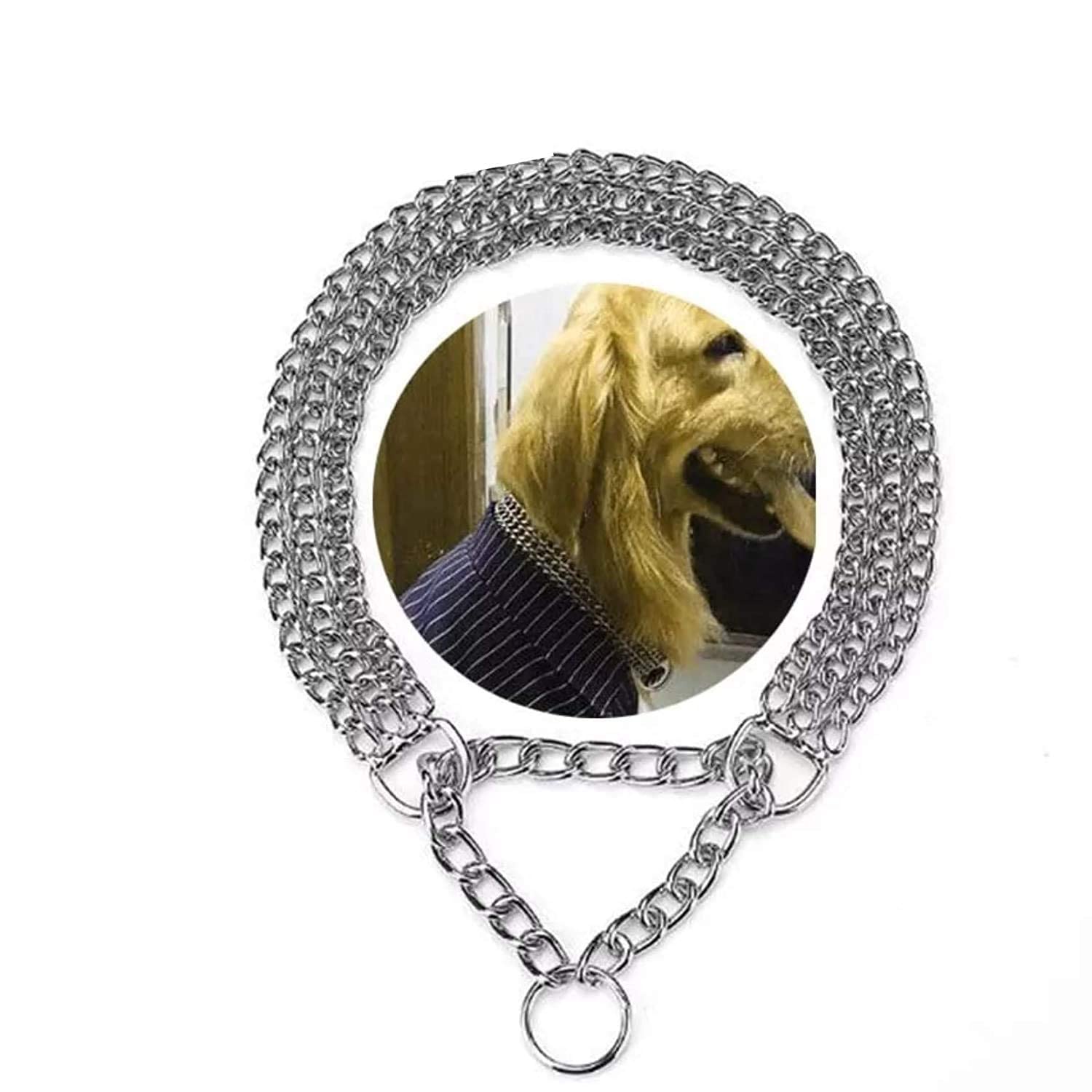 PSK PET MART Heavy Duty Chrome Metal 3 Layer Dog Choke Chain -24 Inch (Pet Neckless) (B09Y636SQ5) Amazon Price History, Amazon Price Tracker