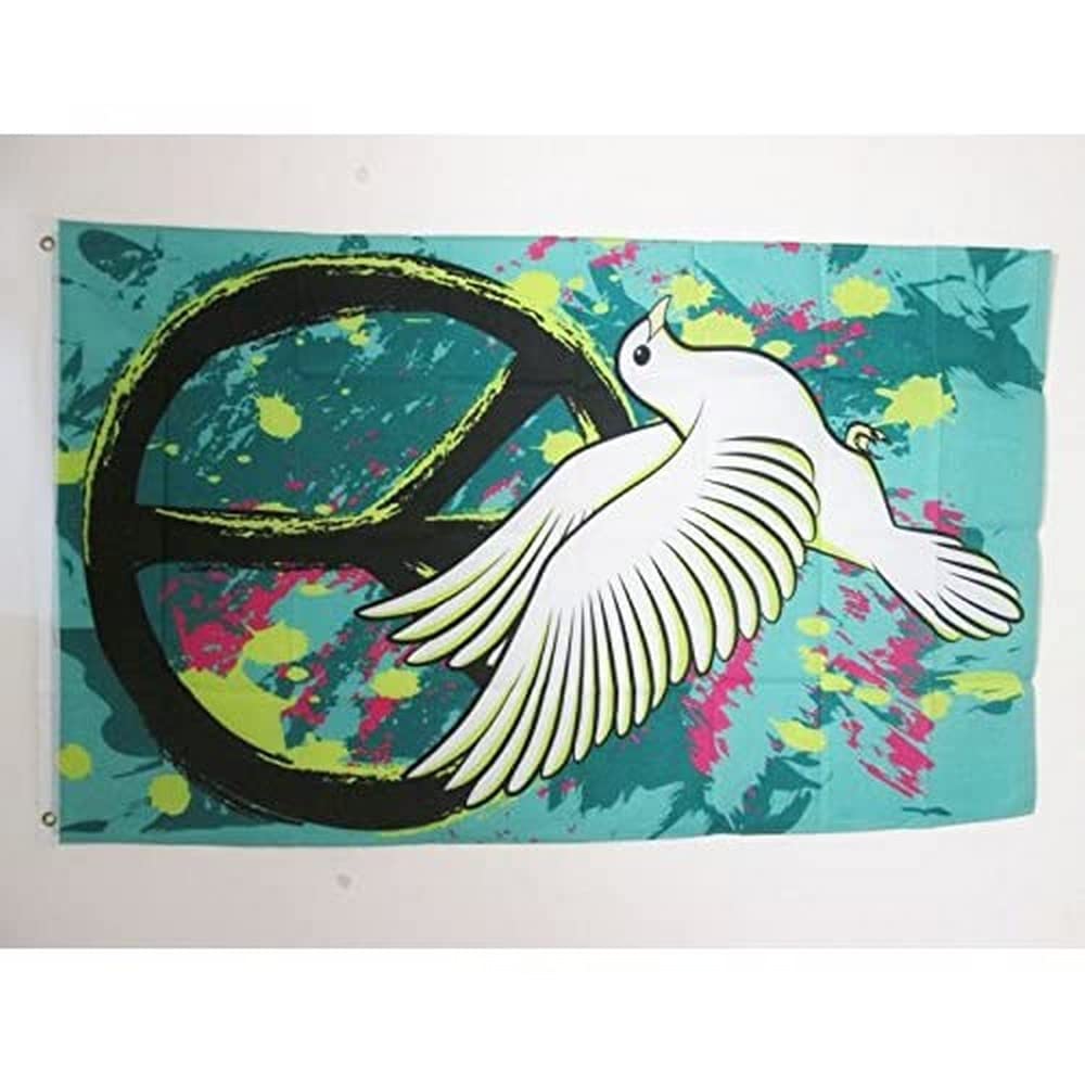 AZ FLAG - Rainbow Peace Love Happiness Flag - 2x3 Ft - 100D Polyester Gay Pride Banner with Two Metal Grommets - Fade Resistant - Vivid Colors - 2' x 3' Feet - 90x60 Cm — view 105