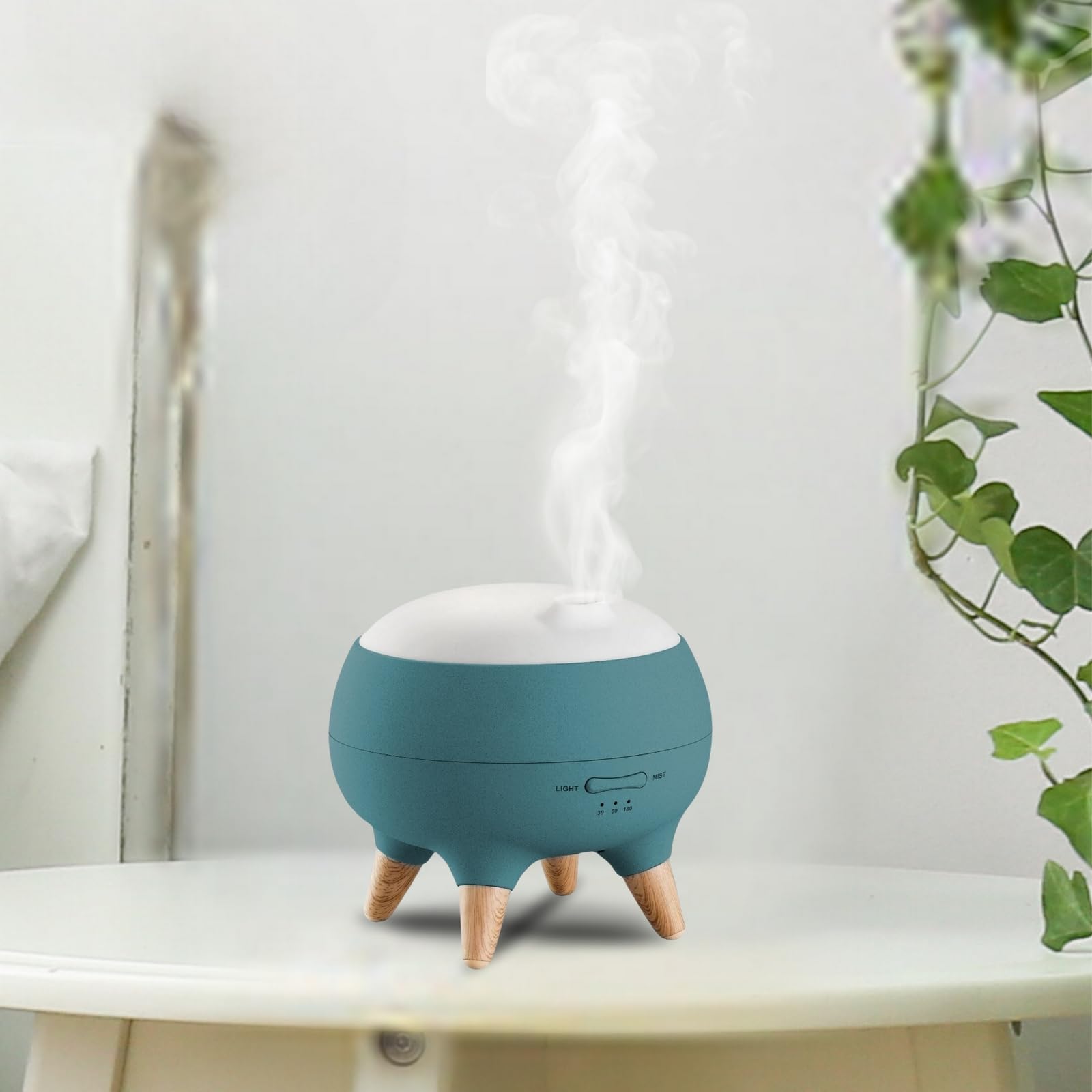 Zen’Arôme Diffuseur Huile Essentielle Julio, Diffuseur Ultrasonique Aromathérapie à Froid, Diffuseur Électrique de Parfum, 2 Modes de Diffusion et Fonction Minuterie, Éclairage LED, Design Original