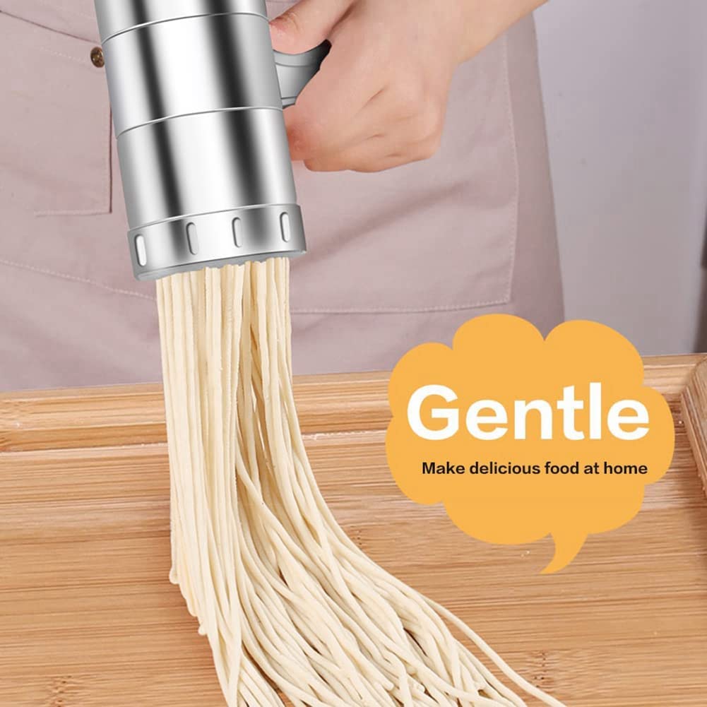 Fladhheg Noodle Making Machine Manual Noodles Press Machine Pasta Maker Stainless Steel, Noodle Mould - Image 4