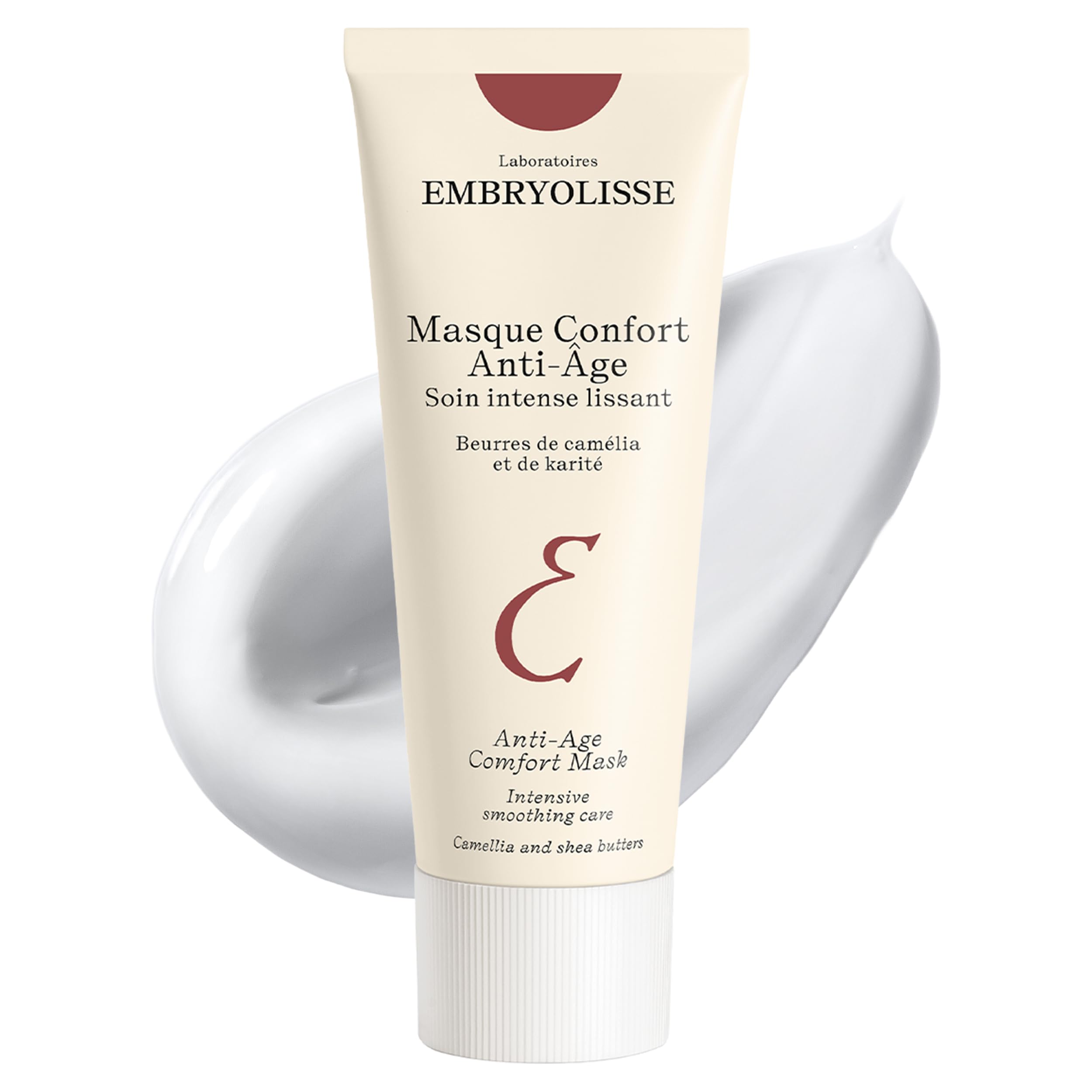 Embryolisse Anti-Age Comfort Mask, Hyaluronic Acid & Vitamin E Night Face Mask, Natural & Organic Anti Wrinkle Cream, Paraben Free Lotion, 2.03 Fl Oz