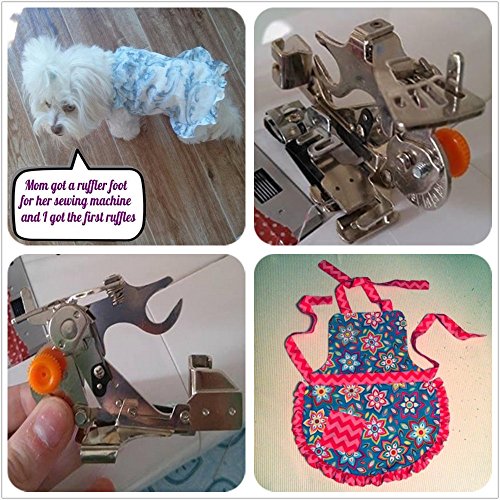 Pieza pie prensatela Ruffler para máquina de coser miniatura 6