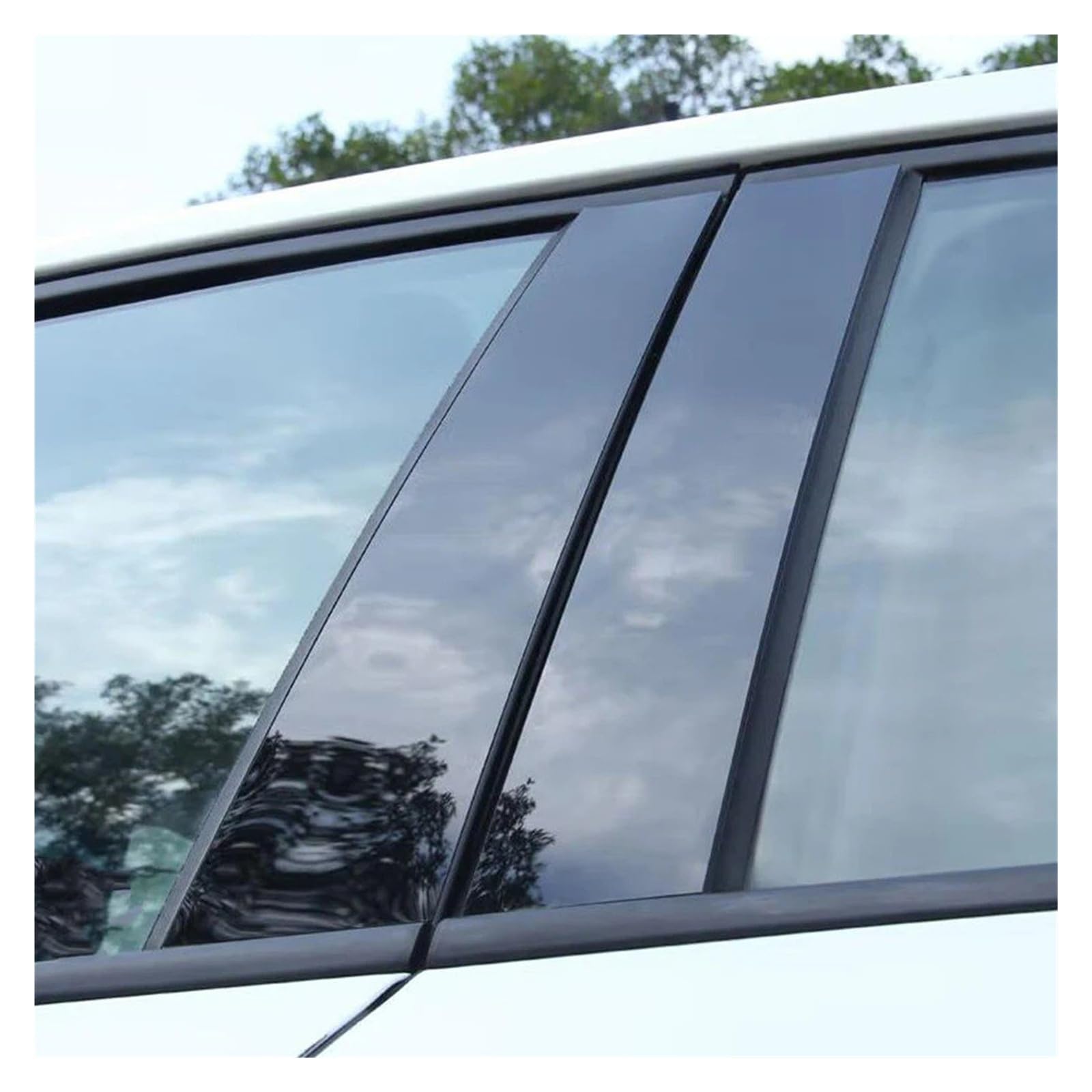 Adesivi PC Strisce Rivestimento Colonna Centrale Finestra Porta Auto Per Toyota Per RAV 4 Per RAV4 2023 2022 2021 2020 2019 Pilastri lucidati(Nero)