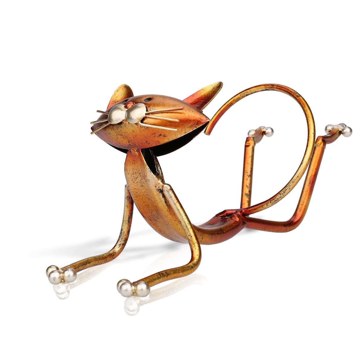 Tooarts Botelleros de Vino de Metal Gatos Regalos Originales Soporte de Vino Metal