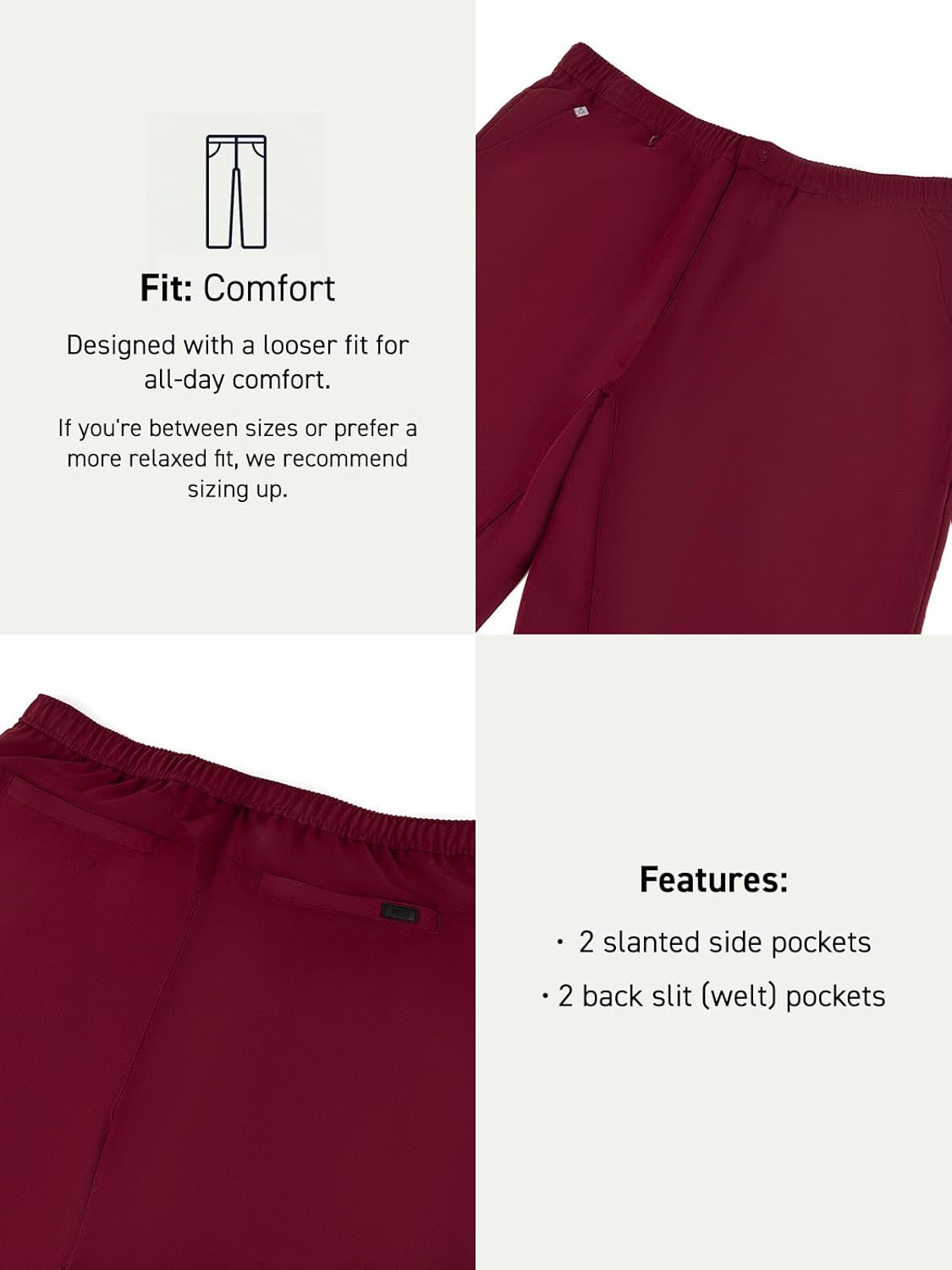 Peelz Mike Fly Front 4-Pocket Jogger Scrub Pants for Men - Soft Stretch Fabric, Men’s Scrubs, Slim Fit
