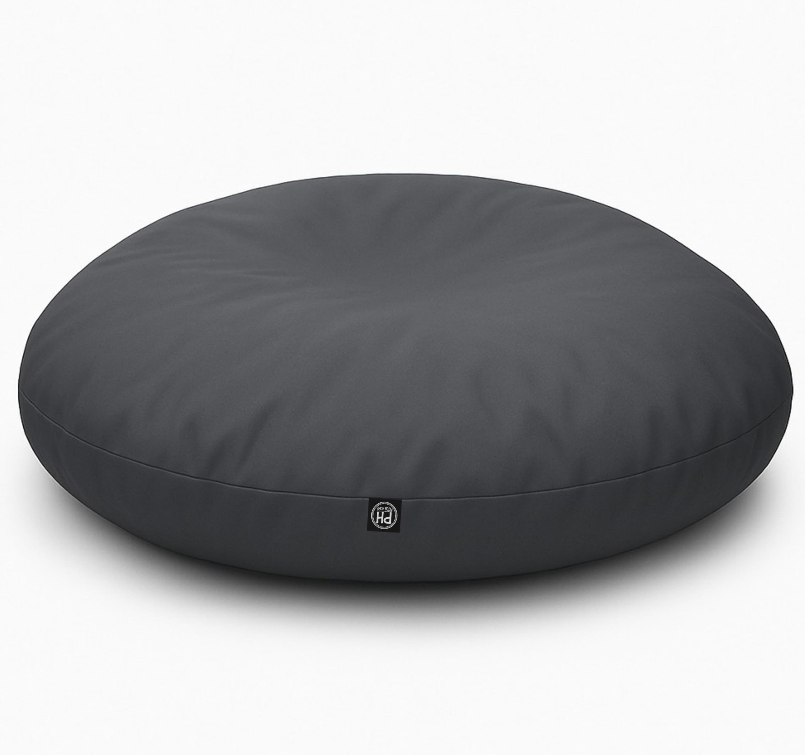 PATCH HOME 2 in 1 Funktion Sitzsack Sessel Bean Bag Sitzsäcke Gaming mit Reißverschluss bereits befüllt - Ø 125cm -Anthrazit