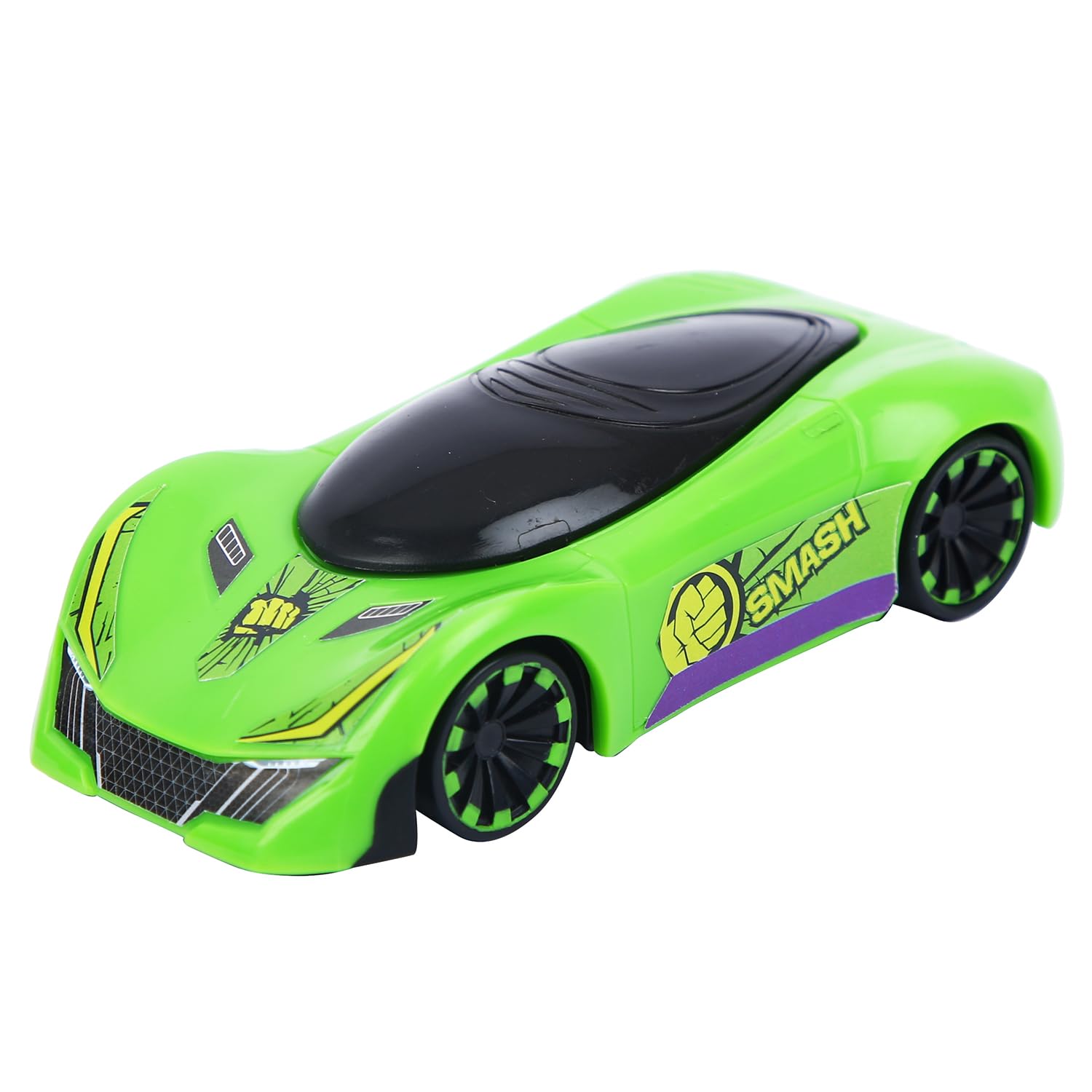 SKOODLE Marvel Pull-Back Hyper Car for Kids - Hulk Edition, Marvel Inspired Toy Cars with Sturdy and Long-Lasting Construction, Enhances Motor Skills and Fun Vehicle Toy for Gifting - Green 2