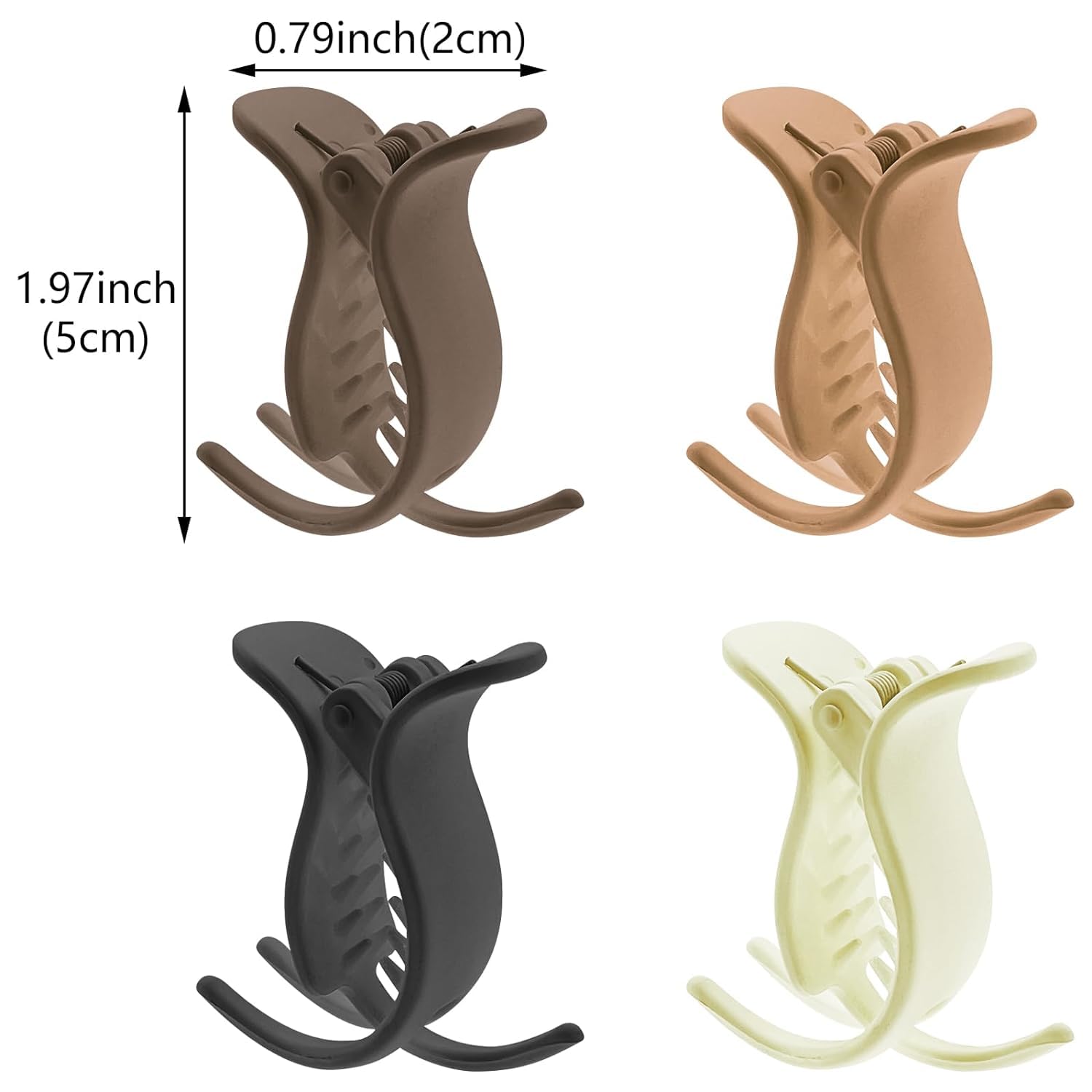 Jaczora 8 Pcs Matte Ponytail Holder Hair Claw Clips, Strong Hold French Barrettes, Fine Hair Jaw Clips, Accessories for Women - Image 2