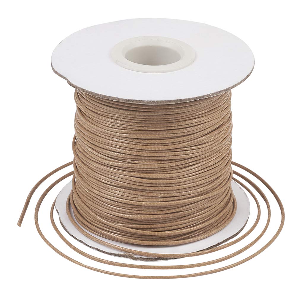 Vintage Parts Corda Poliestere Cerata Beige 1mm X 10m - Per Gioielli Fai Da Te, Macramè, Bracciali Blogger