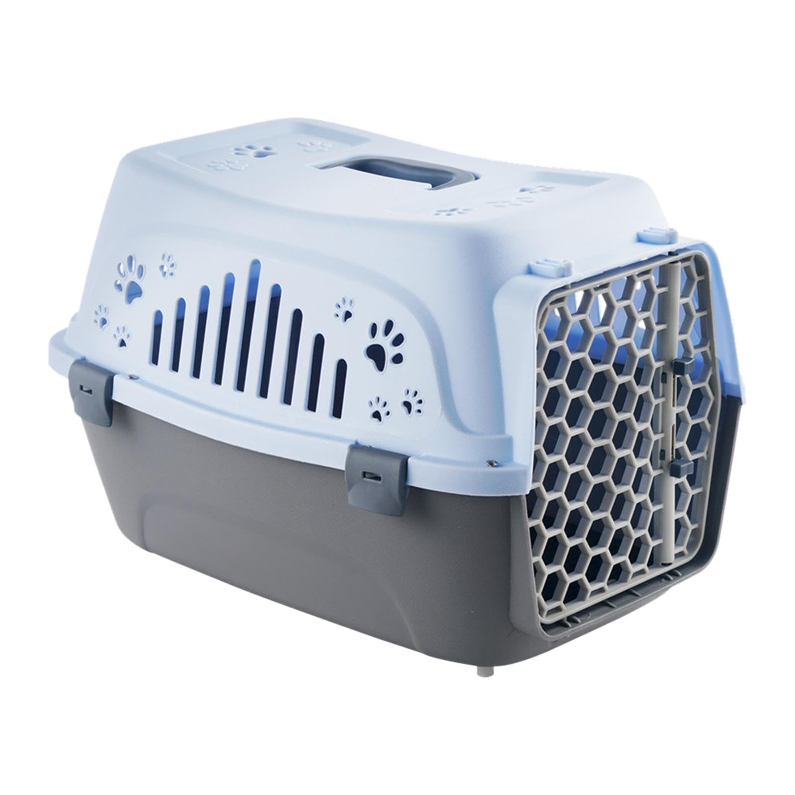 Transportín de Viaje para Mascotas, Caja de Transporte para Perros, Transportín Rígido Portátil para Perros Pequeños Y Medianos, para Senderismo Al Ai, Azul