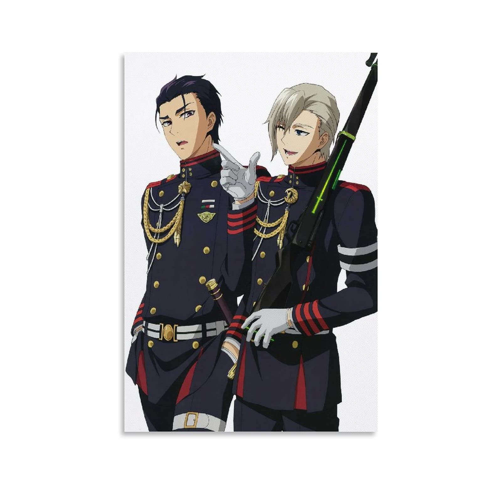 YRTWOwari No Seraph Poster Seraph Of The End Poster Japan Anime Manga Hiiragi Shinya Ichinose Guren Poster Print on Canvas 12x18inch(30x45cm)