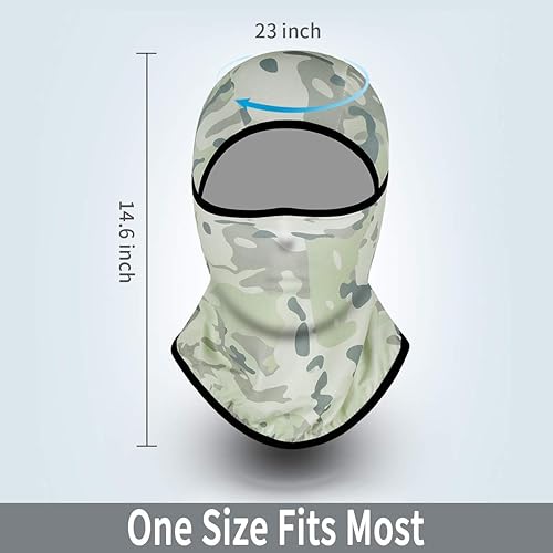 Miniatura 41 de Achiou - Pasamontañas con protección UV, seda de hielo, para hombres y mujeres, capucha para ciclismo, escalar, correr Negro,Negro