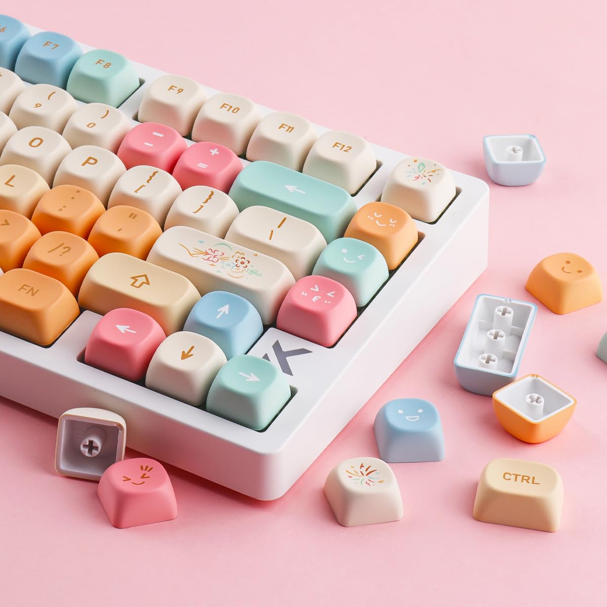 Amazon.com: MOA Profile PBT Keycaps,136 Keys Cute Fireworks Theme