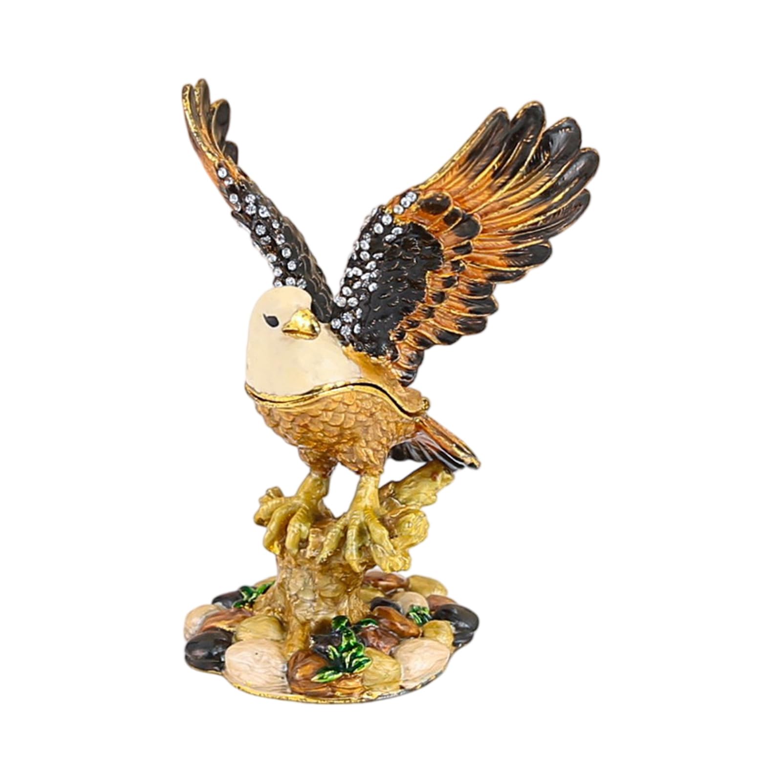 Limtula Multicolor Unique Bird Designs Jewelry Holder For Small Accessories And Decoration Decorative Box For Valuables And Keepsakes Hand Painted Enameled Bird Jewelry Box