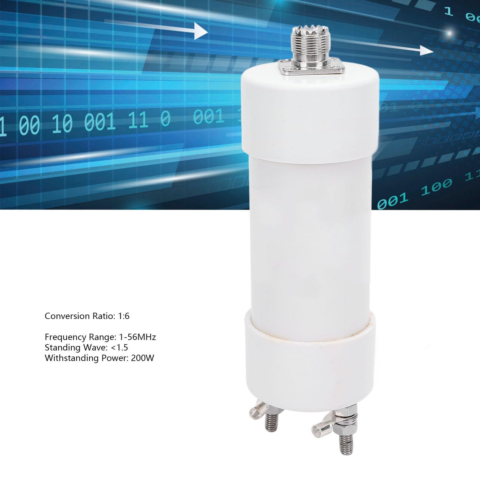 Anillo Magnético Balun Corta 1 a 6 200W 50 Ohms a 300 Ohms