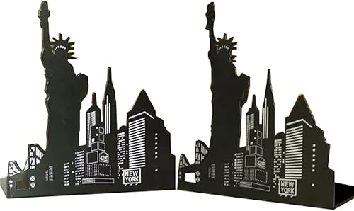 Miniatura 11 de Winterworm Un par de sujetalibros de metal estilo arquitectura europea estilo arquitectónico engrosamiento de hierro para biblioteca, escuela, Torre