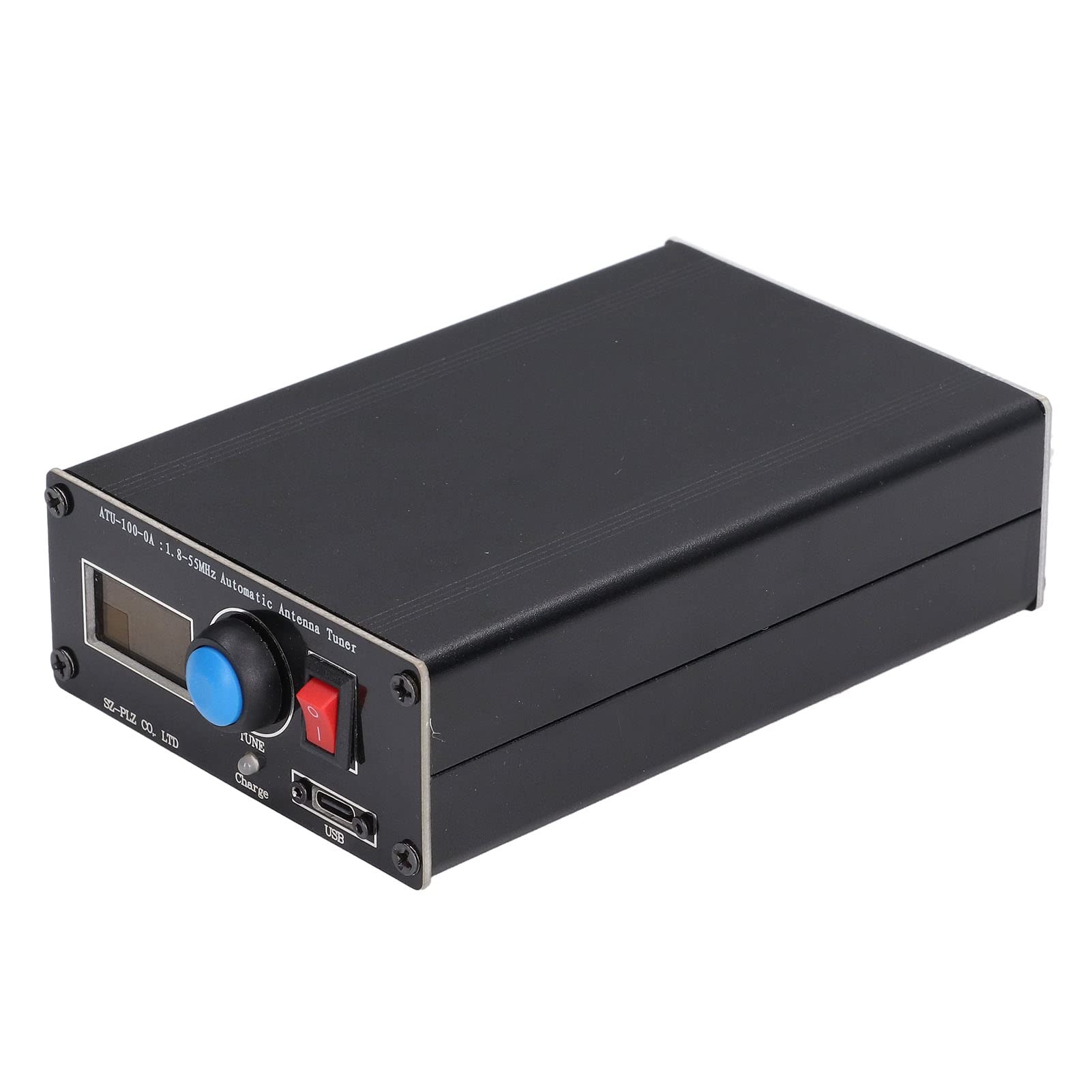 Sintonizzatore d'antenna automatico con alloggiamento in lega di alluminio e display OLED da 0,96 pollici - Gamma di frequenza 1,8-55 MHz, tensione operativa 10-15 V CC - ATU